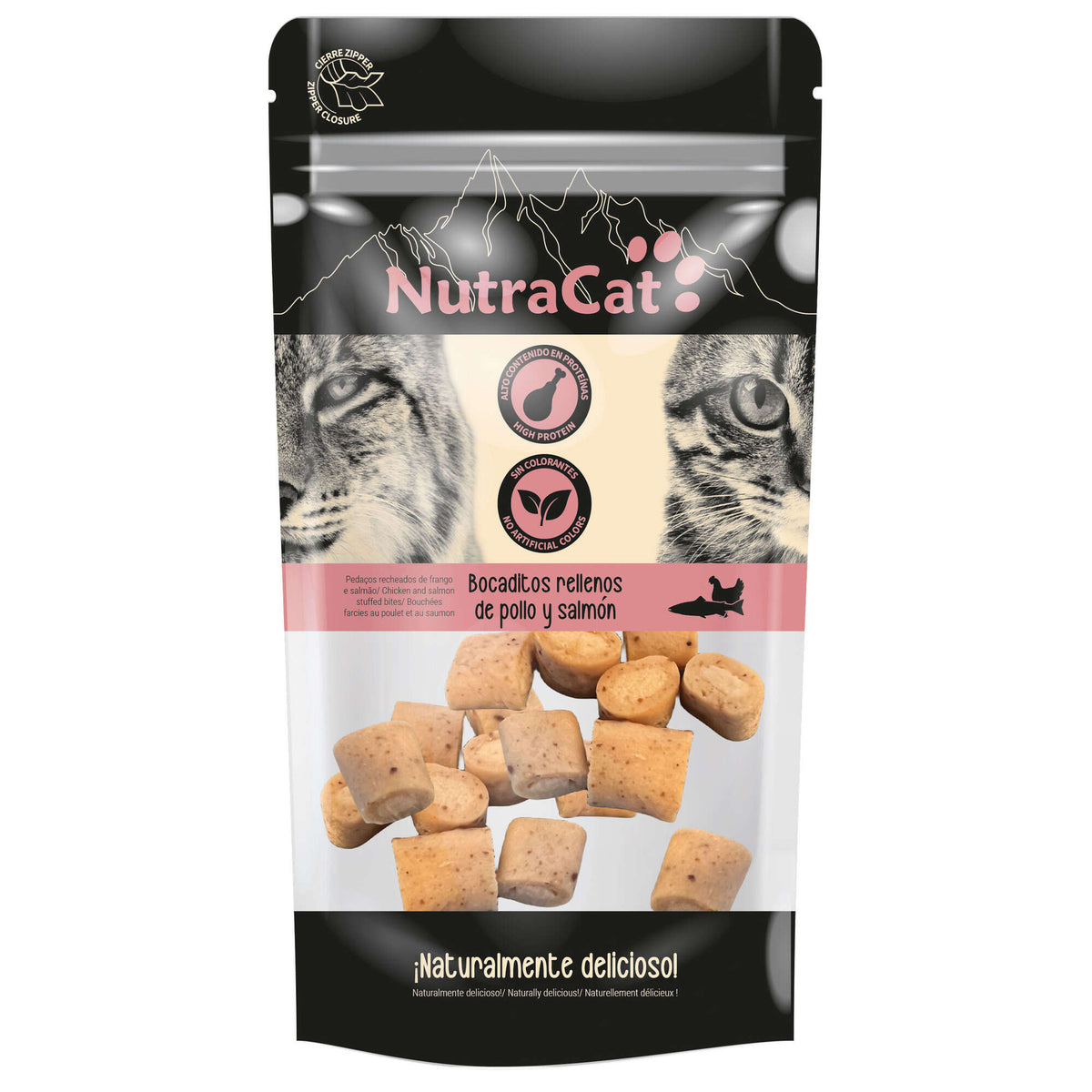 Snack Nutracat Recheado Frango e Salmão 30g