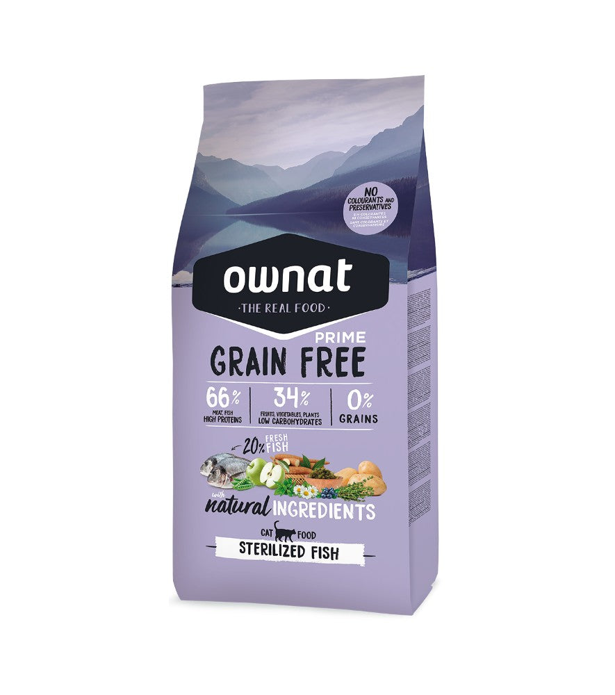 Pescado esterilizado para adultos Ownat Cat Grain Free Prime