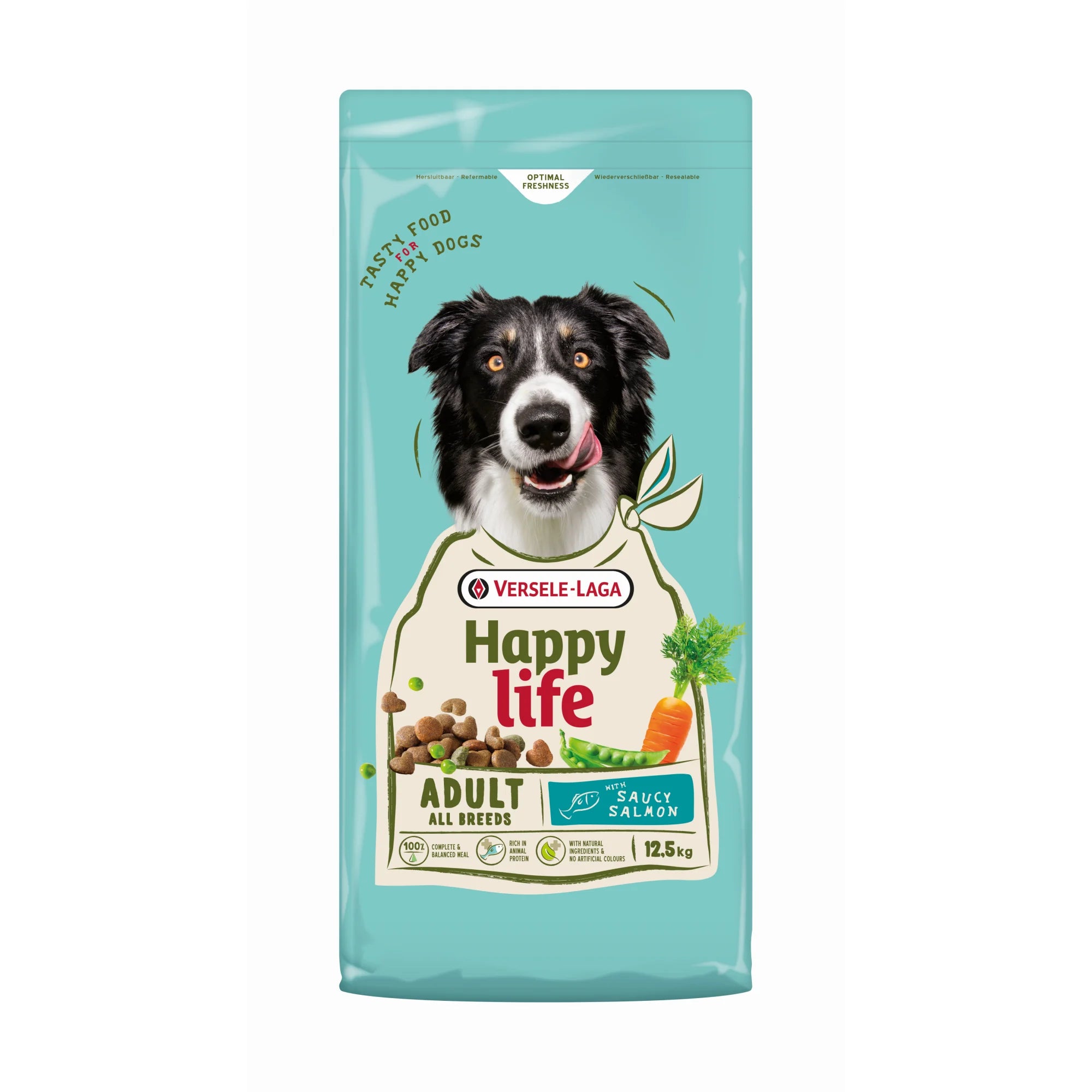 Vida feliz para adultos con salmón